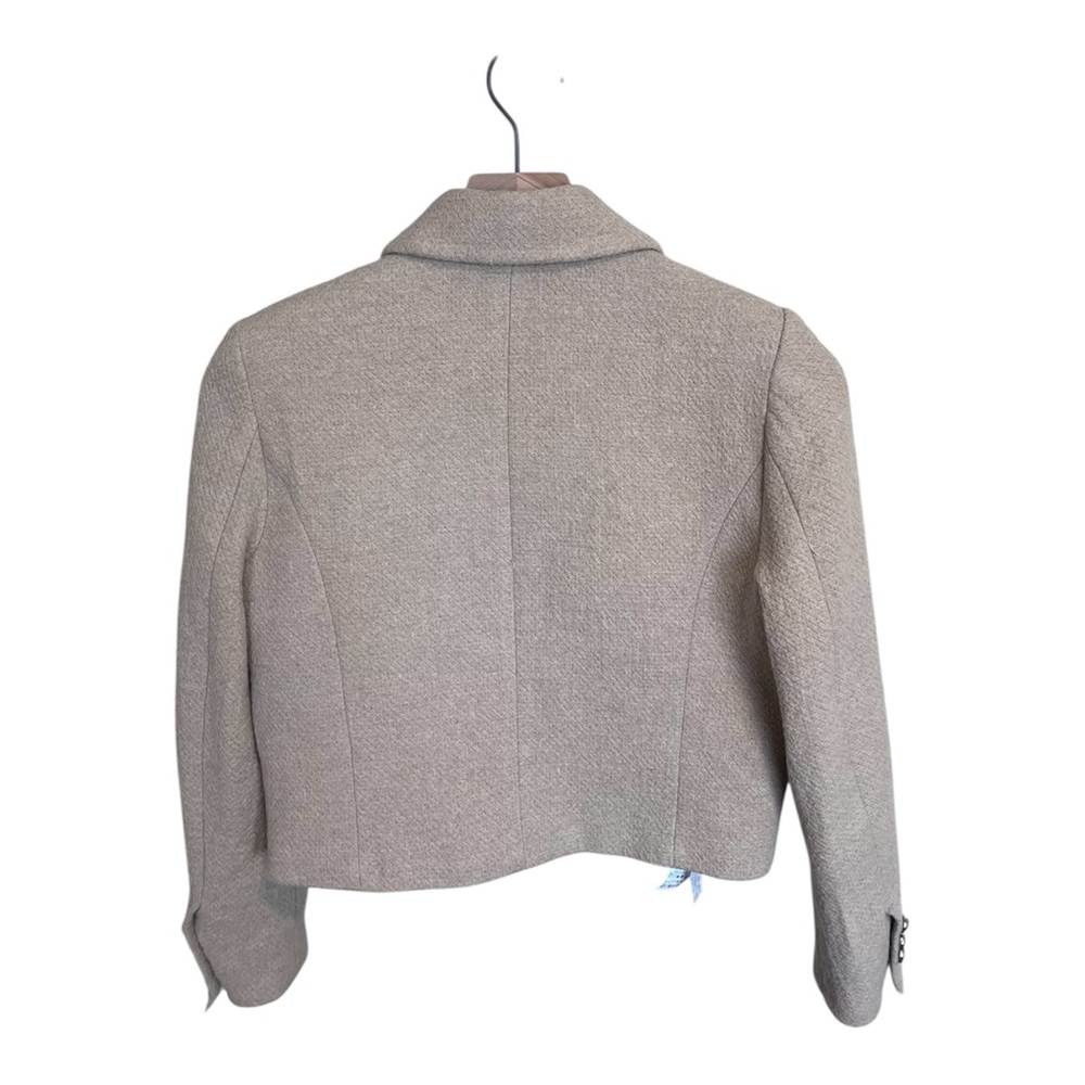 Mango Button-Down Point Collar Short Jacket - Tan… - image 3